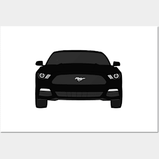 Ford Mustang Front End Shadow Black Posters and Art